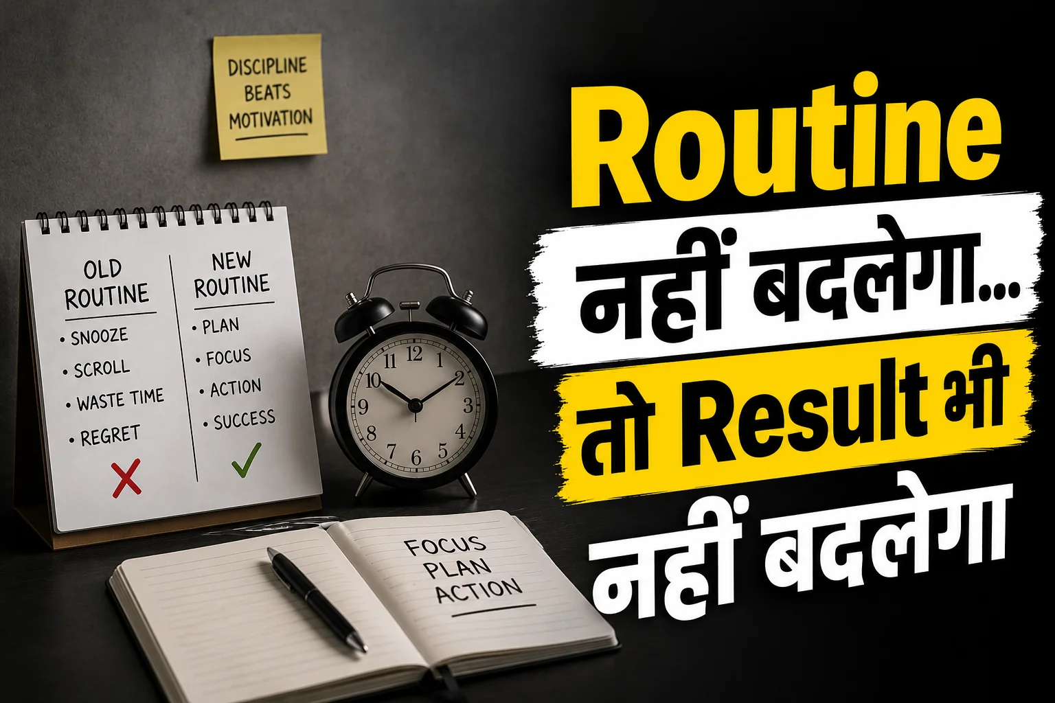 Routine नहीं बदलेगा तो Result भी नहीं बदलेगा !