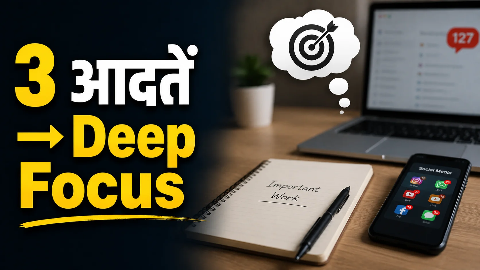 3 आदतें Deep Focus
